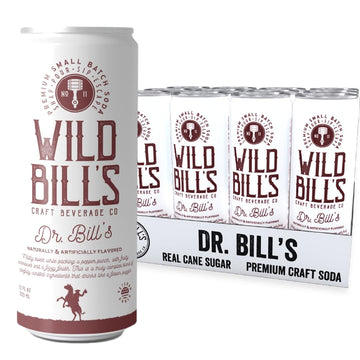 Wild Bills Classic Craft Soda Pop, Caffeine Free, Gluten Free, Vegan, 12 Fl Oz, Pack of 12