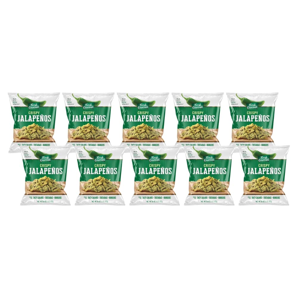 Fresh gourmet Crispy Jalapenos, Lightly Salted, 16 ounce