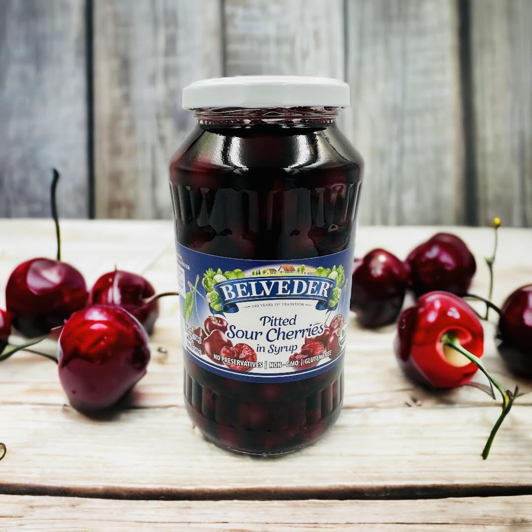 Belveder Pitted Sour Cherries, 24 Oz