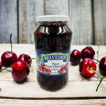 Belveder Pitted Sour Cherries, 24 Oz