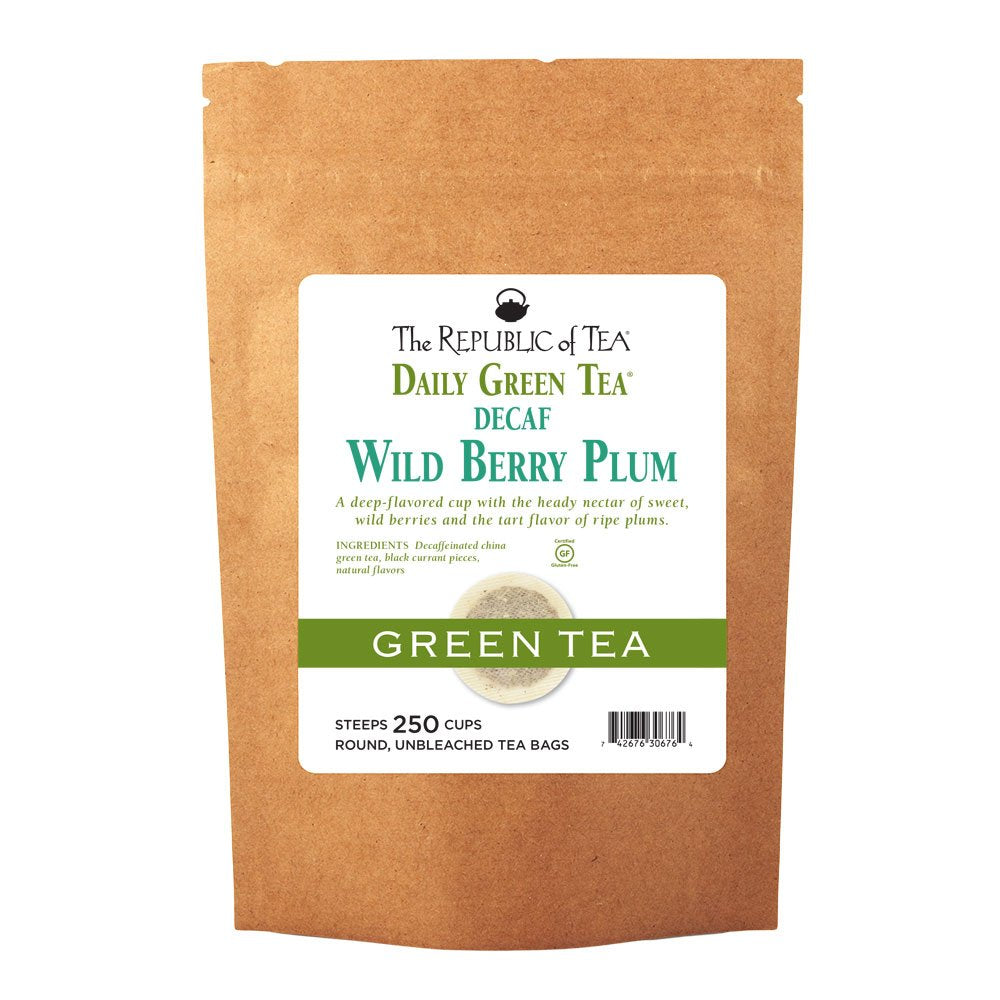 The Republic Of Tea Decaf Wild Berry Plum Green Tea, 250 Tea Bags