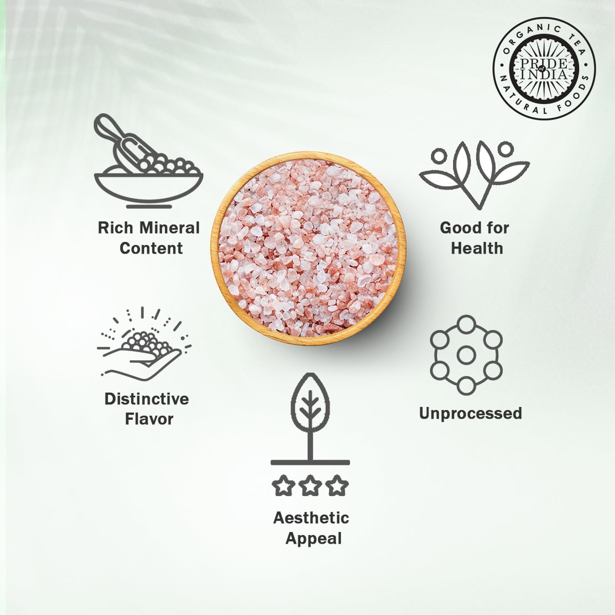 Pride Of India - Himalayan Rock Salt - 84+ Natural Mineral Enriched (Pure Himalayan Pink Salt, Coarse Grind 2.2 Pound Jar)