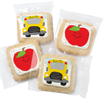 School Cookies Teacher Appreciation Bulk Individually Wrapped Party Favors | Thank You 24 Pack | Back To School Gift Basket | Ap