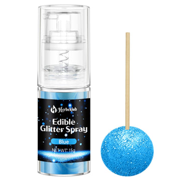 Blue Edible Glitter Spray - 15g Edible Blue Glitter for Cakes Food Grade Metallic Shimmer Powder Cake Sprinkles for Cookie Decor