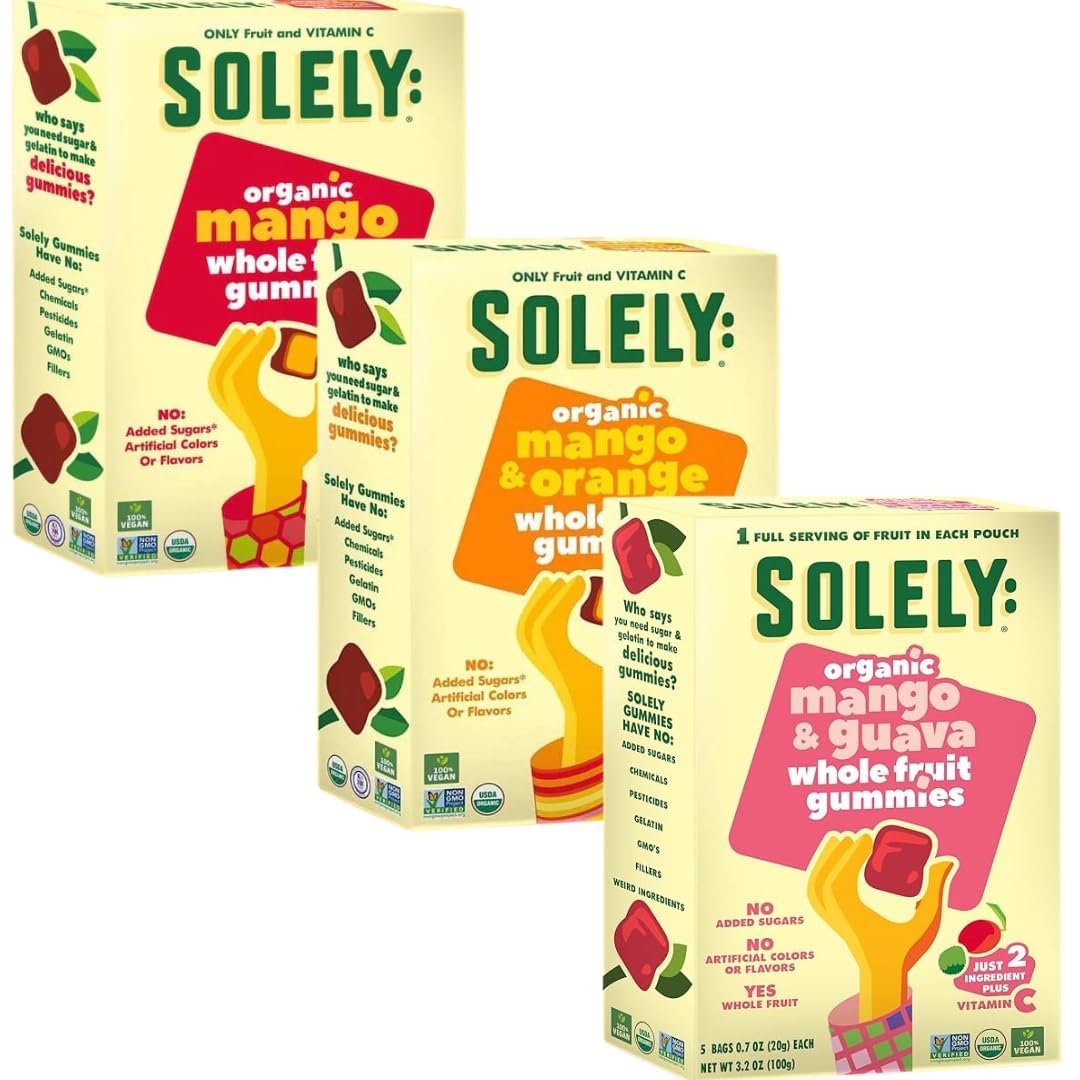 Fruit Gummies 3 Flavor Variety, No Added Sugar, 3.5 OZ Each (Pack of 3)