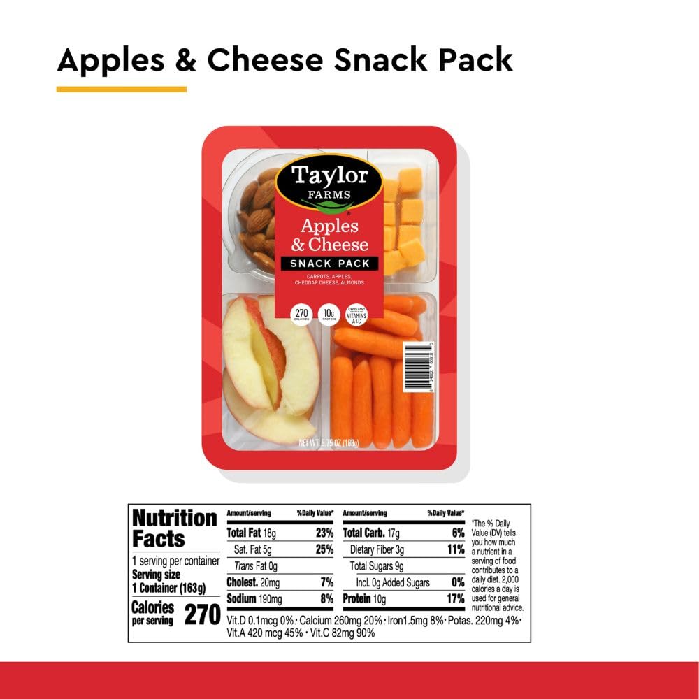 Taylor Farms Apples and Cheese Snack Pack, 5.75 Ounce