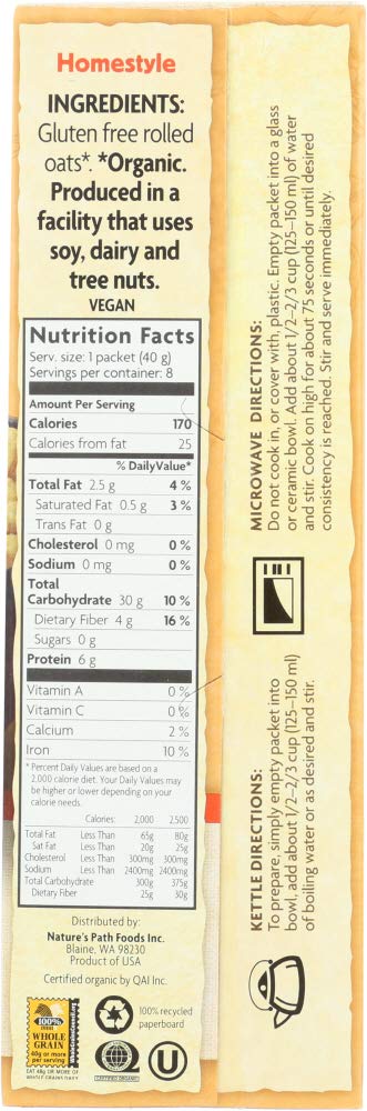 Natures Path Cereal Hot Gf Homestyle