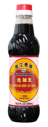 Pearl River Bridge Superior Dark Soy Sauce, Plastic Bottles, 16.9 oz