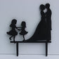 Meijiafei Personalized Bride And Groom With 2 Little Girls Dancing Wedding Decoration
