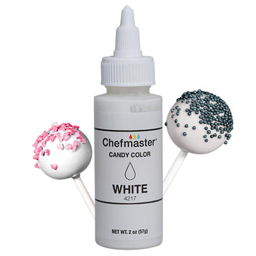 Chefmaster White Candy Color - Oil-Based Professional Dye, 2 oz