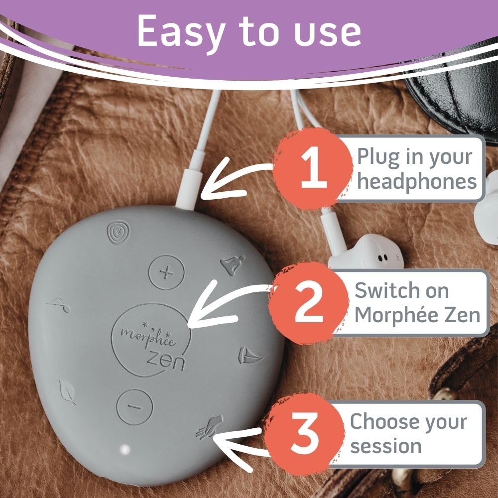 Morph   E Zen - Relaxing Meditation Pebble - Reduce Stress, Calm And Relax - 72 Relaxation Sessions, Nature Sounds And Relaxing