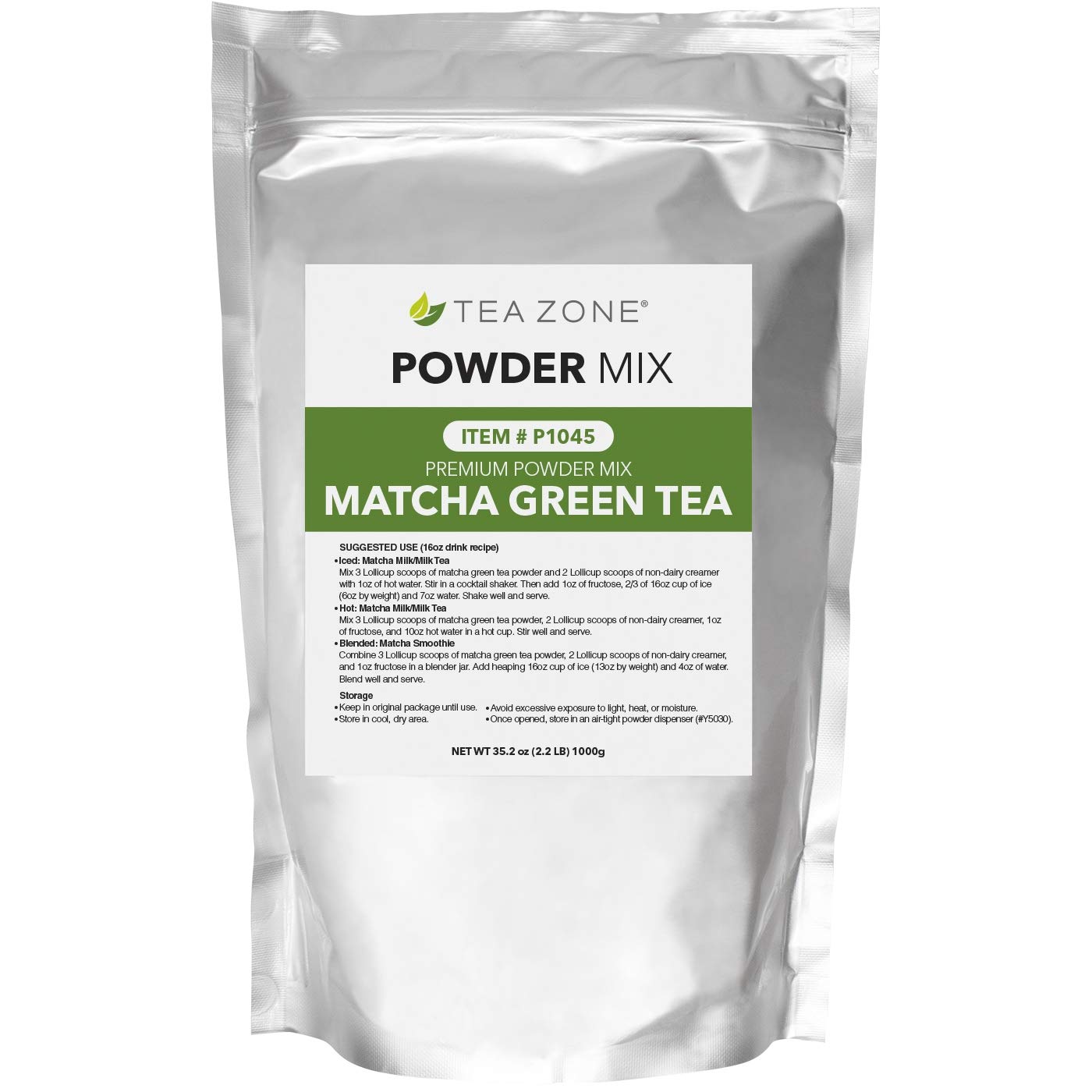Tea Zone 2.2 Lb Matcha Green Tea Powder