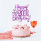 Kaoenla Butterfly Happy 20th Birthday Cake Topper, Purple Glitter 3D Decor