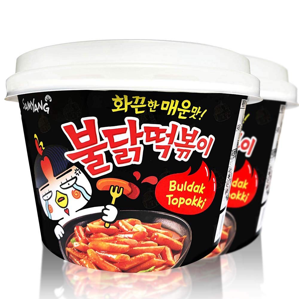 Buldak Tteokbokki 2Pack Korean Rice Cake Instant Korean Snack Tteok Tteokbokki Rice Cake ??? (Spicy)