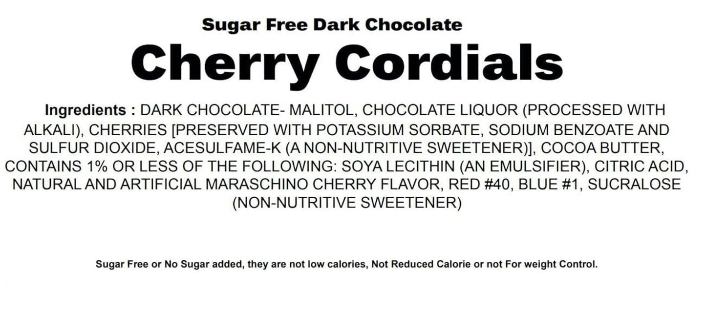 Andy Anand Gourmet Sugar Free Vegan Dark Chocolate Cherry Cordials | Exquisite Taste, You Won'T Believe It'S Sugar Free | Elegan