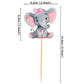 Finduat 25 Pieces Pink Elephant Cupcake Toppers For It Is A Girl Baby Shower Decorations Supplies, Baby Girl Birthday Party Supp