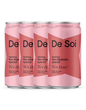 De Soi Non-Alcoholic Sparkling Aperitifs Variety Pack - 8 Fl Oz, 4-Pack, Alcohol Free, Adaptogens & Natural Botanicals