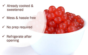 Strawberry Boba Pearls, Strawberry Popping Boba Bursting Boba, Strawberry Bubble Tapioca Pearls For Bubble Tea (Strawberry, 7 Lb