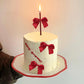 Keaziu 20 Pack Bow Cupcake Toppers, Fabric, 2x0.05, Red 2, Birthday Party Decorations
