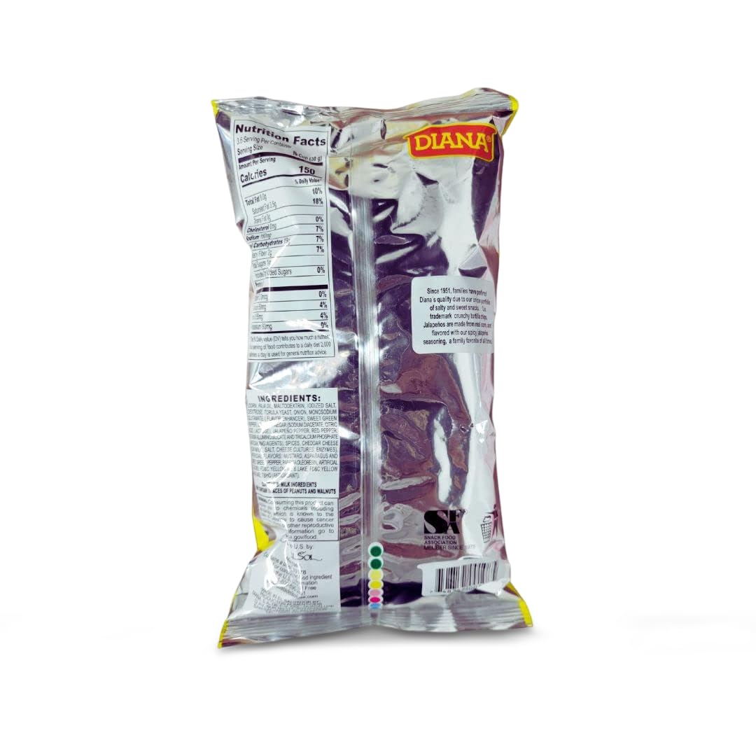 Diana Jalapeo Tortilla Chips 3.84Oz (Pack Of 12)