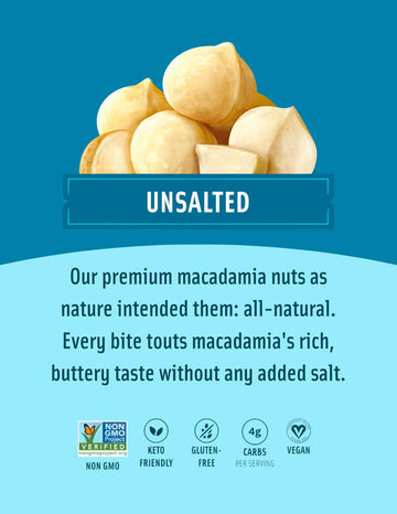 Mauna Loa Premium Hawaiian Roasted Macadamia Nuts, Unsalted Flavor 4 Oz (Pack Of 6)