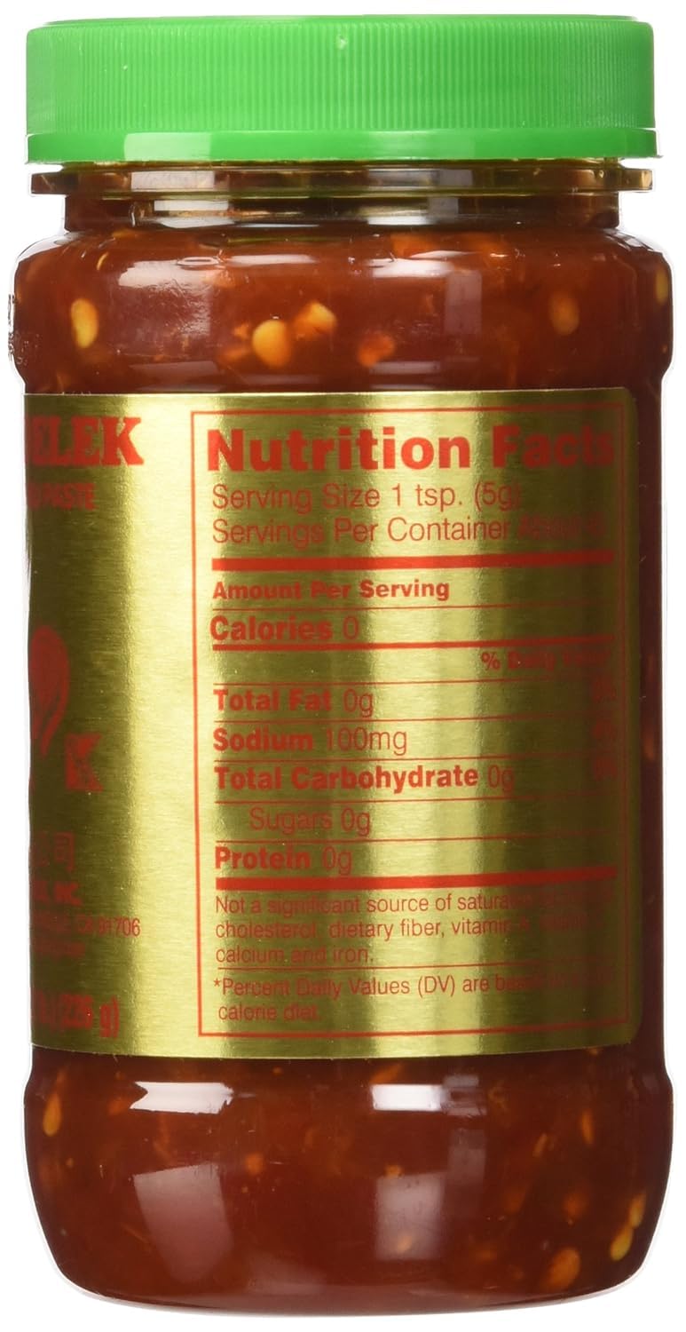 Sambal Oelek Chili Paste 8 Oz (Pack Of 2)
