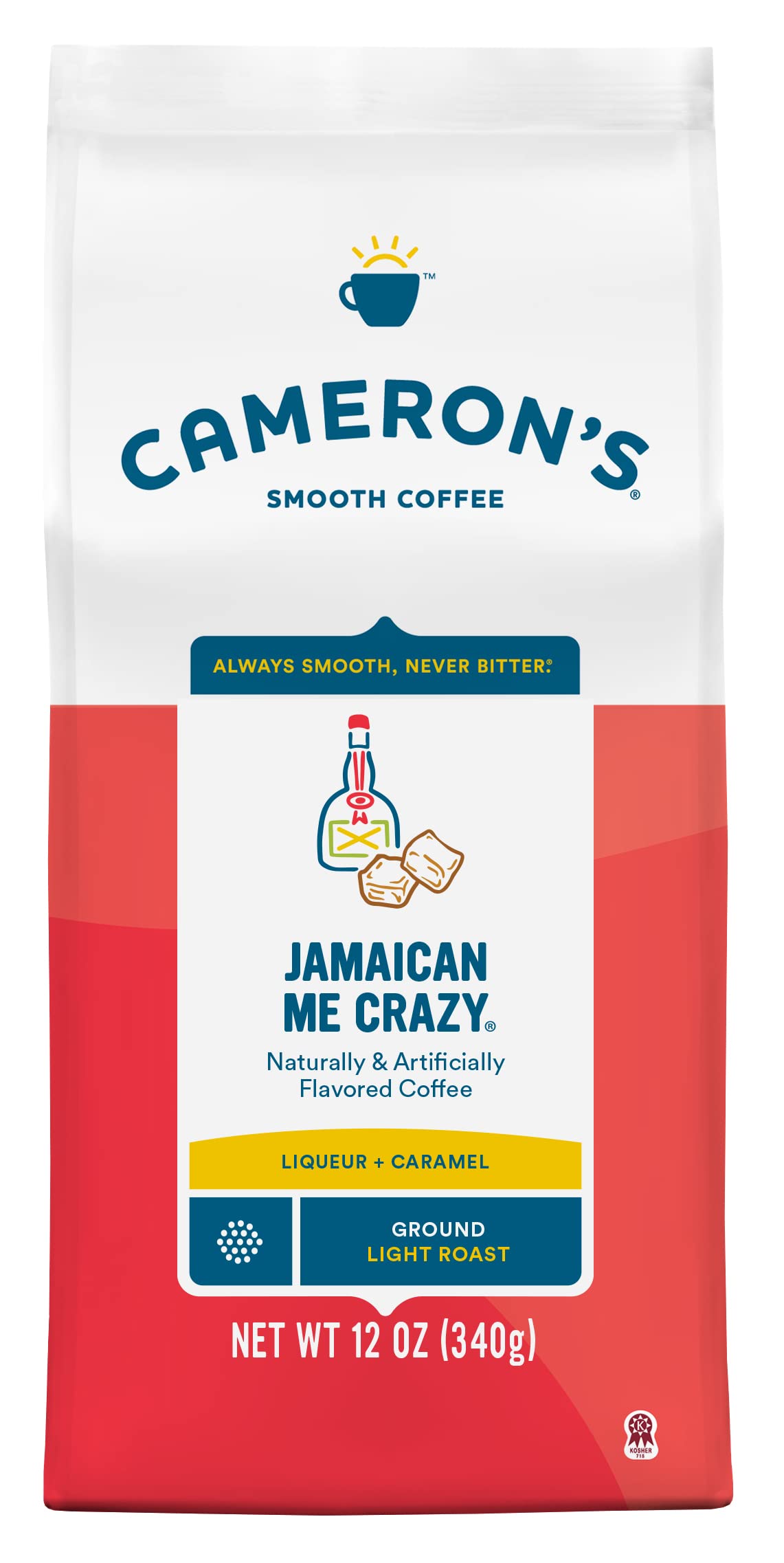 Camerons Coffee Roasted Ground Coffee, Flavored Jamaican Me Crazy, 12 Ounce, Model 72173