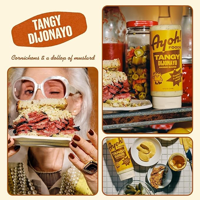 Ayoh Foods, Mayo Gone Wild, Made by Molly Baz - Easy to Squeeze, Perfect for; Sandwiches, Burgers, Fries, Nuggets, Wraps & Dips