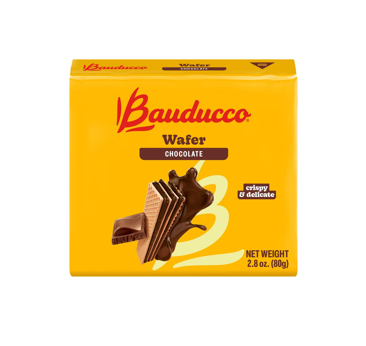 Bauducco Wafer Cookies, Chocolate, 28 Oz (Pack Of 10) - Crispy Layered Wafers With Rich Strawberry Cream Filling - Indulgent Swe