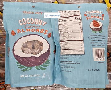 Trader Joe'S Coconut Flavored Almonds 8Oz 227G (Two Bags)