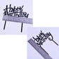 Keoysek Happy Birthday Cake Topper Double-Sided Acrylic Cursive Cake Toppers Birthday Party Decoration Supplie Cake Sign Party B