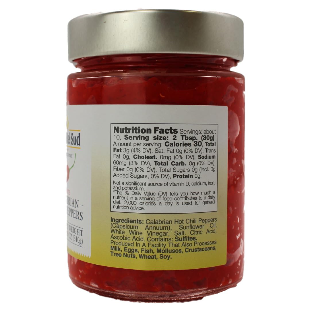 L Oro Del Sud Calabrian Chili Pepper Paste, Mild Spice, No Seeds, Certified, Peppers are Grown in Calabria, Calabiran Chili Pat