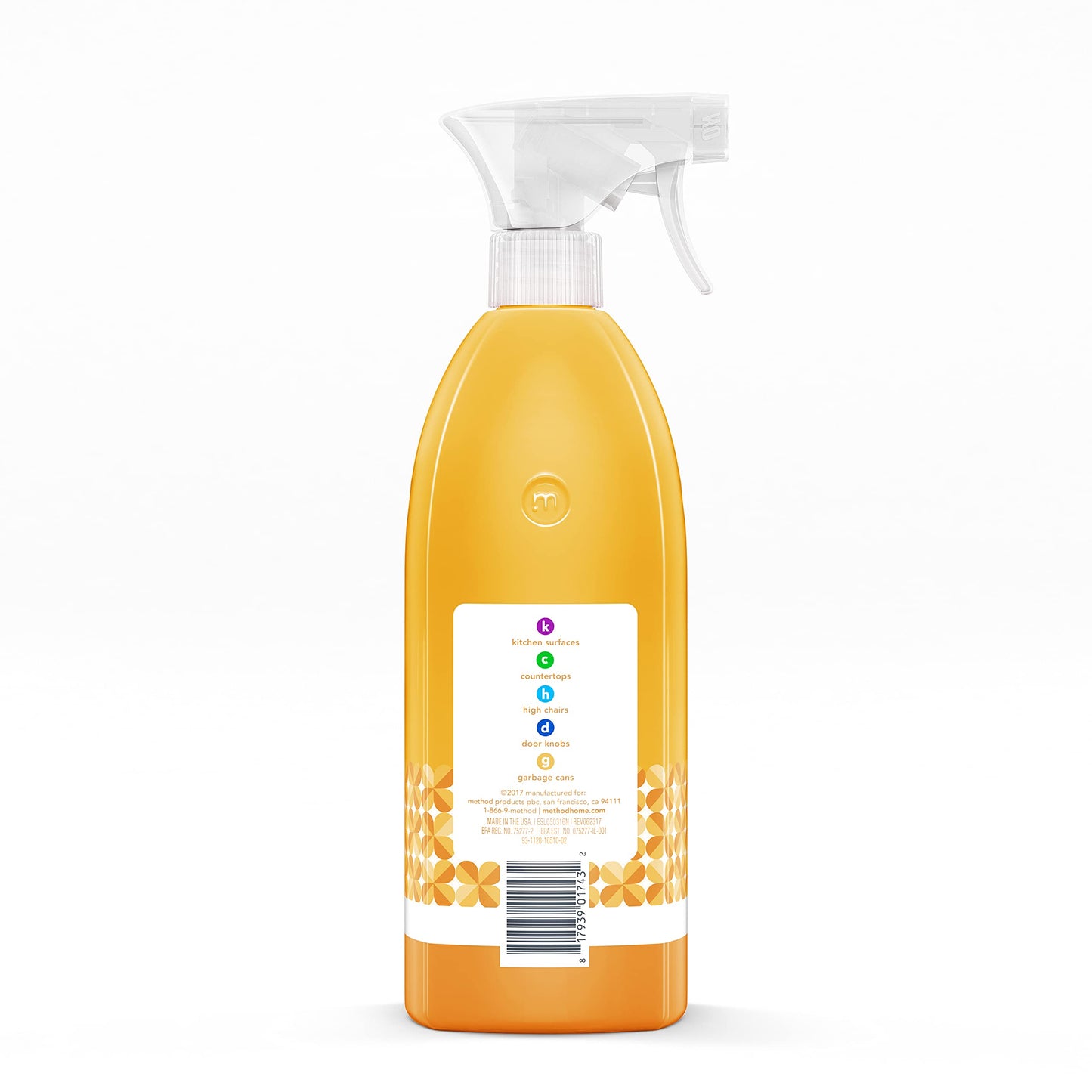 Method Antibacterial All-Purpose Cleaner Spray, Citron, Kills 99.9% Of Household Germs, 28 Fl Oz, (Pack Of 4)