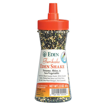 Eden Shake Furikake, Made In Japan, Rice Seasoning, No Sugar, Seaweed, Nori, Pickled Red Shiso Leaf, Black And White Sesame Seeds, Rice Topping, Onigiri, 2.1 Oz