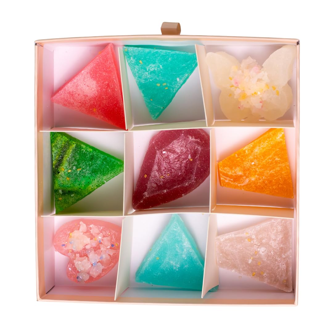 SILKY GEM - The Gemmies  Edible Crystal Candy  8-10 Small Clusters  Mixed Flavors  Sample Box  Kohakutou  Edible Gem  Vegan  Gluten Free  Christmas candy ASMR