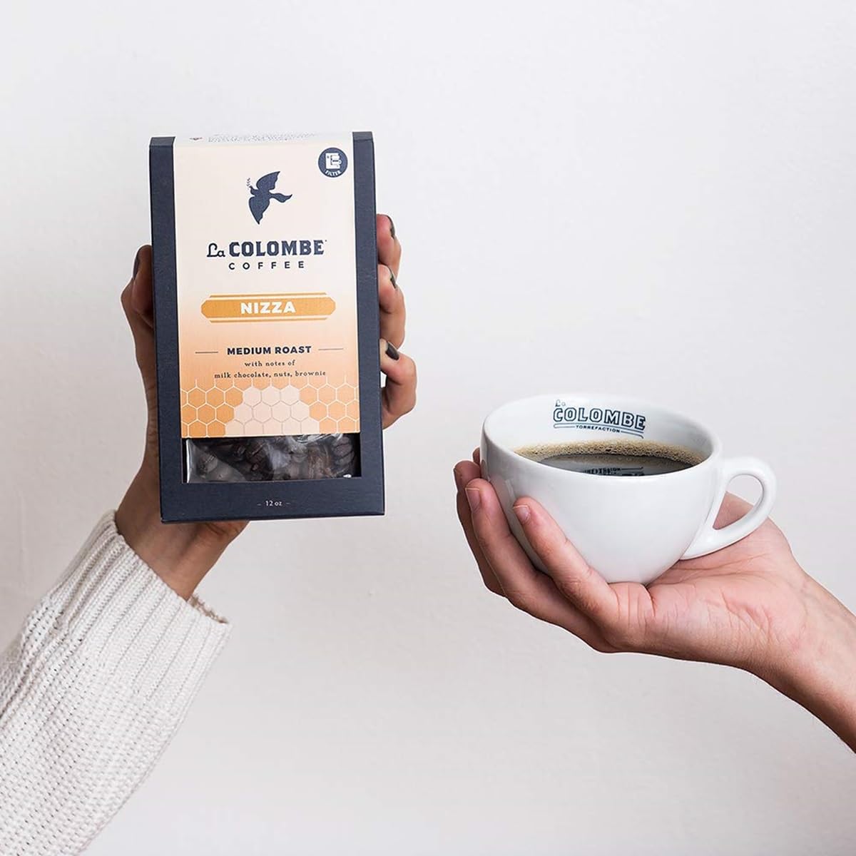 La Colombe Nizza Medium Roast Whole Bean Coffee - 12 Ounce, 4 Pack - Notes of Milk Chocolate, Nuts & Browniewith a Honey-Sweet R