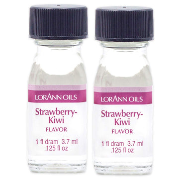 Lorann Strawberry-Kiwi Ss Flavor, 1 Dram Bottle (.0125 Fl Oz - 3.7Ml - 1 Teaspoon) - 2 Pack