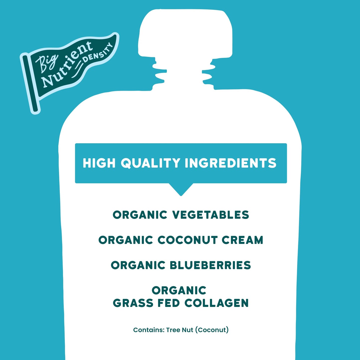 Serenity Kids 6+ Months Dairy Free Smoothie Baby Food - Usda Organic - Grass Fed Collagen Protein - 3.5 Ounce Bpa-Free Pouch - Berry Butternut Protein Smoothie Baby Pouches - 6 Count