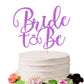 Sodasos Glitter Bride to Be Cake Topper - Purple Paper Decoration for Bridal Shower, Engagement, Bachelorette - 7x8 inches, Model HP-606-1223