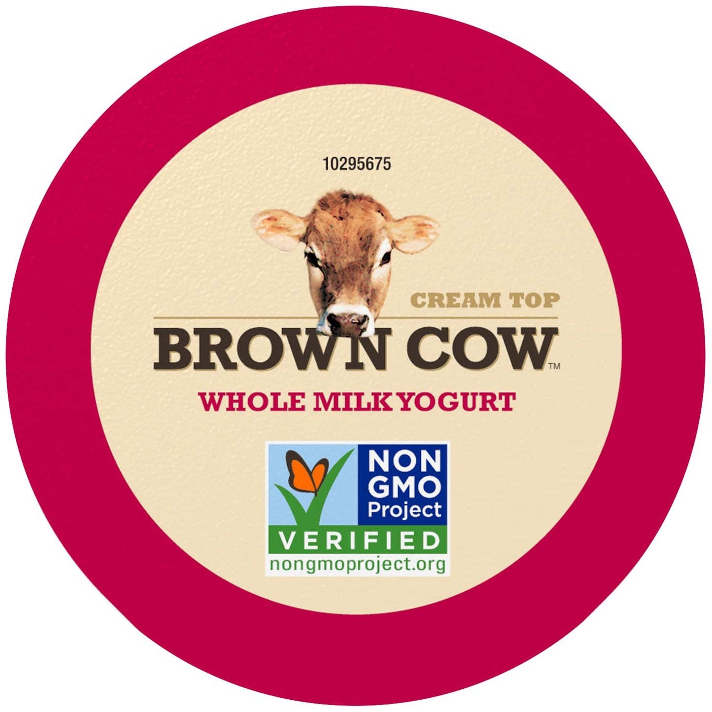 Brown Cow Cream Top Strawberry on the Bottom Whole Milk Yogurt, 5.3 oz. Cup- Creamy, Delicious Yogurt