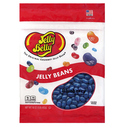 Jelly Belly Blueberry Jelly Beans - 1 Pound (16 Ounces) Resealable Bag - Genuine, Official, Straight from the Source
