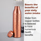 Norman Jr, Hammered Copper Water Bottle 1 Ltr Extra Large - An Ayurvedic Pure Premium Copper Vessel- Drink More Water, Lower Sug