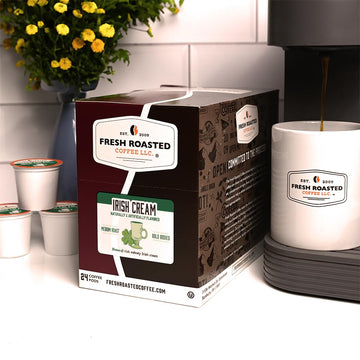 Fresh Roasted Coffee Irish Cream Flavored Coffee Pods, K-Cup Compatible, 24 Count