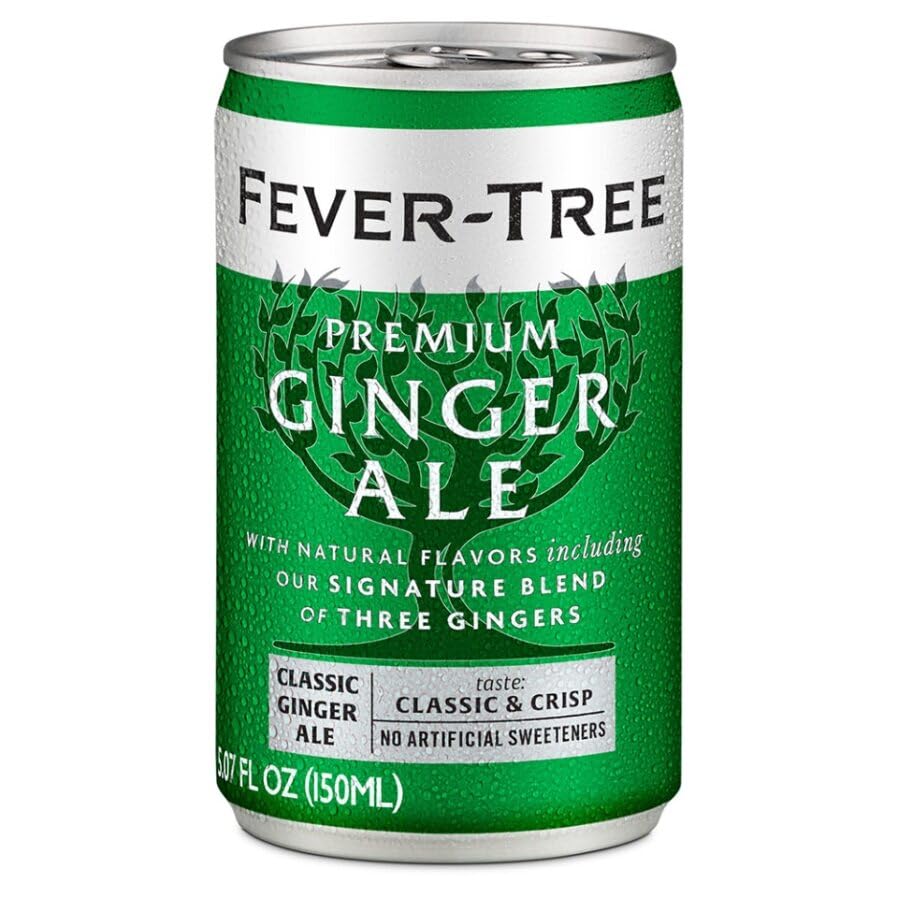 Fever-Tree Ginger Ale Premium Mixer - Naturally Sourced - 5.1 Fl Oz Cans - Pack of 8