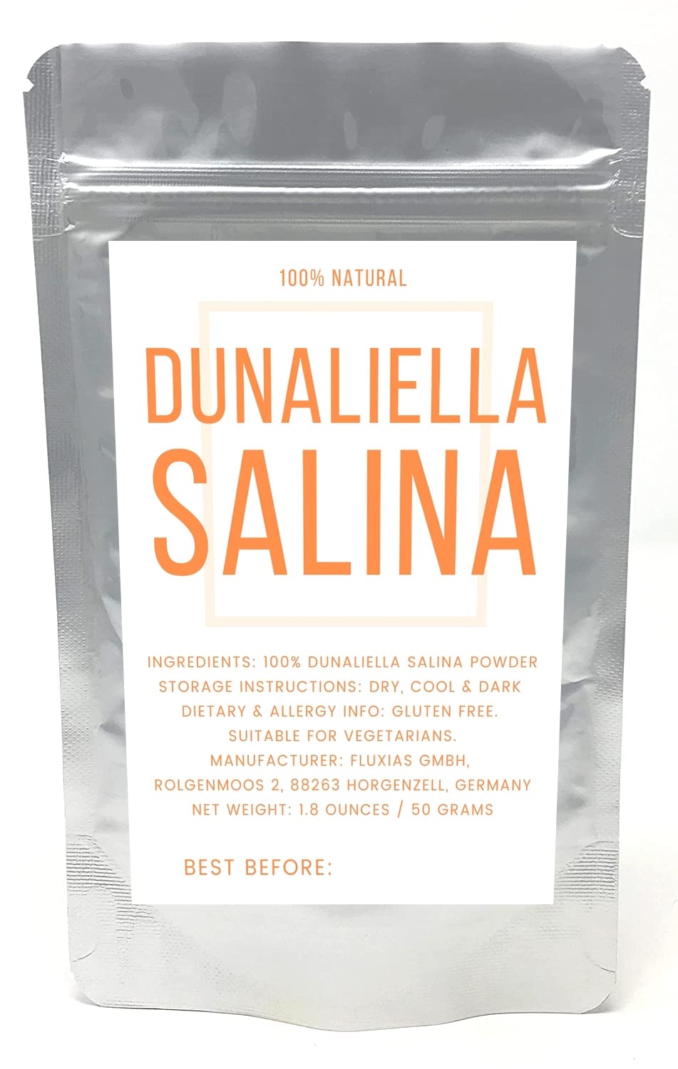 Dunaliella Salina Powder - 100% Pure, Natural Orange Food Color - Extremely High Quantities Of Beta And Alpha-Carotene - Net Wei