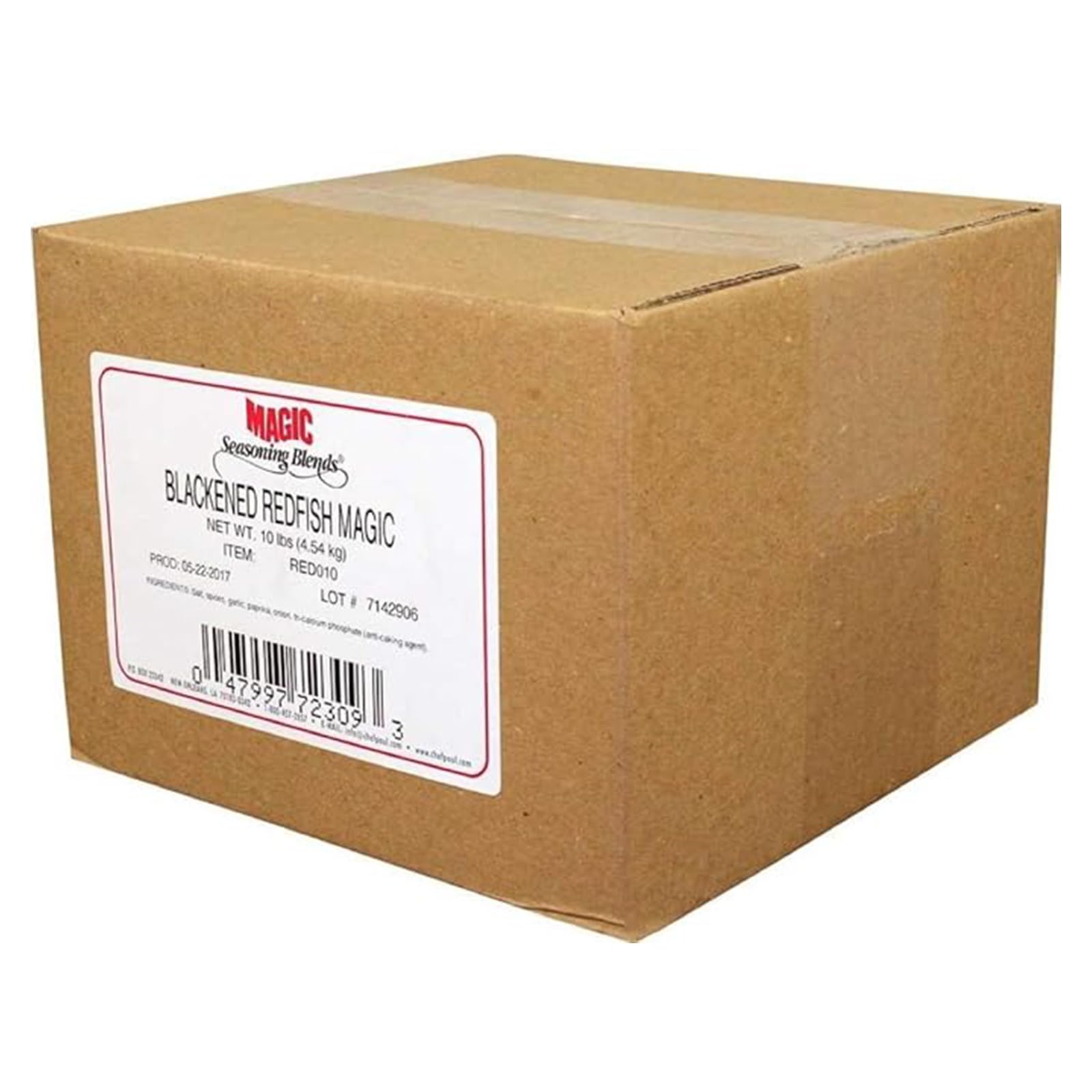 Chef Paul Blackened Redfish Magic Seasoning Blends | Cajun-Style Spices & Seasonings | Gluten-Free  No MSG  Bold Flavor | Perfect for Grilling  Cooking & BBQ | 10 lb. Package (Pack of 1 case)