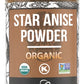Soeos Organic Chinese Star Anise Powder 1.3 Oz (37G), Powder Chinese Star Anise, Dried Anise Star Spice, Star Anise Bulk, Anise Star, Non-Gmo Verified, Great For Baking And Tea, Anis Estrella., Brown
