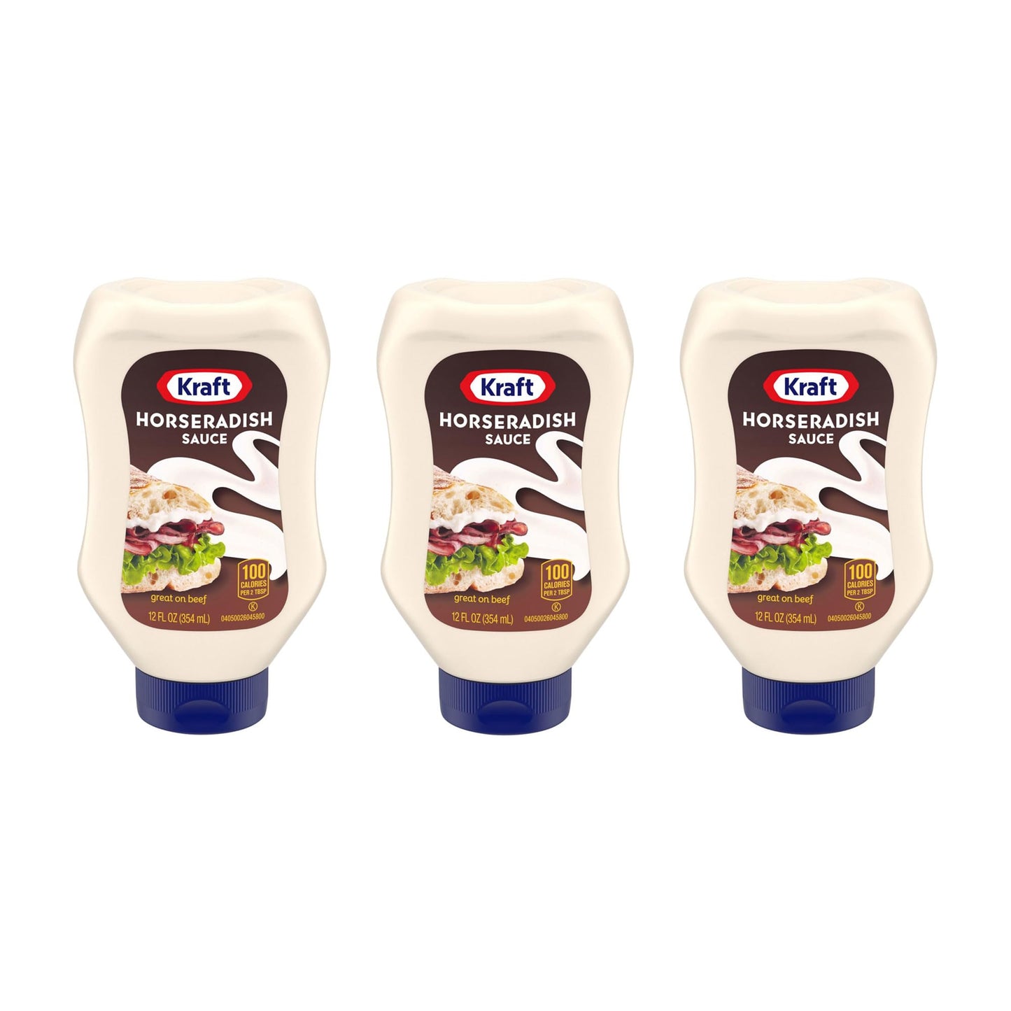 Kraft, Horseradish Sauce, 12oz Squeeze Bottle (Pack of 3)