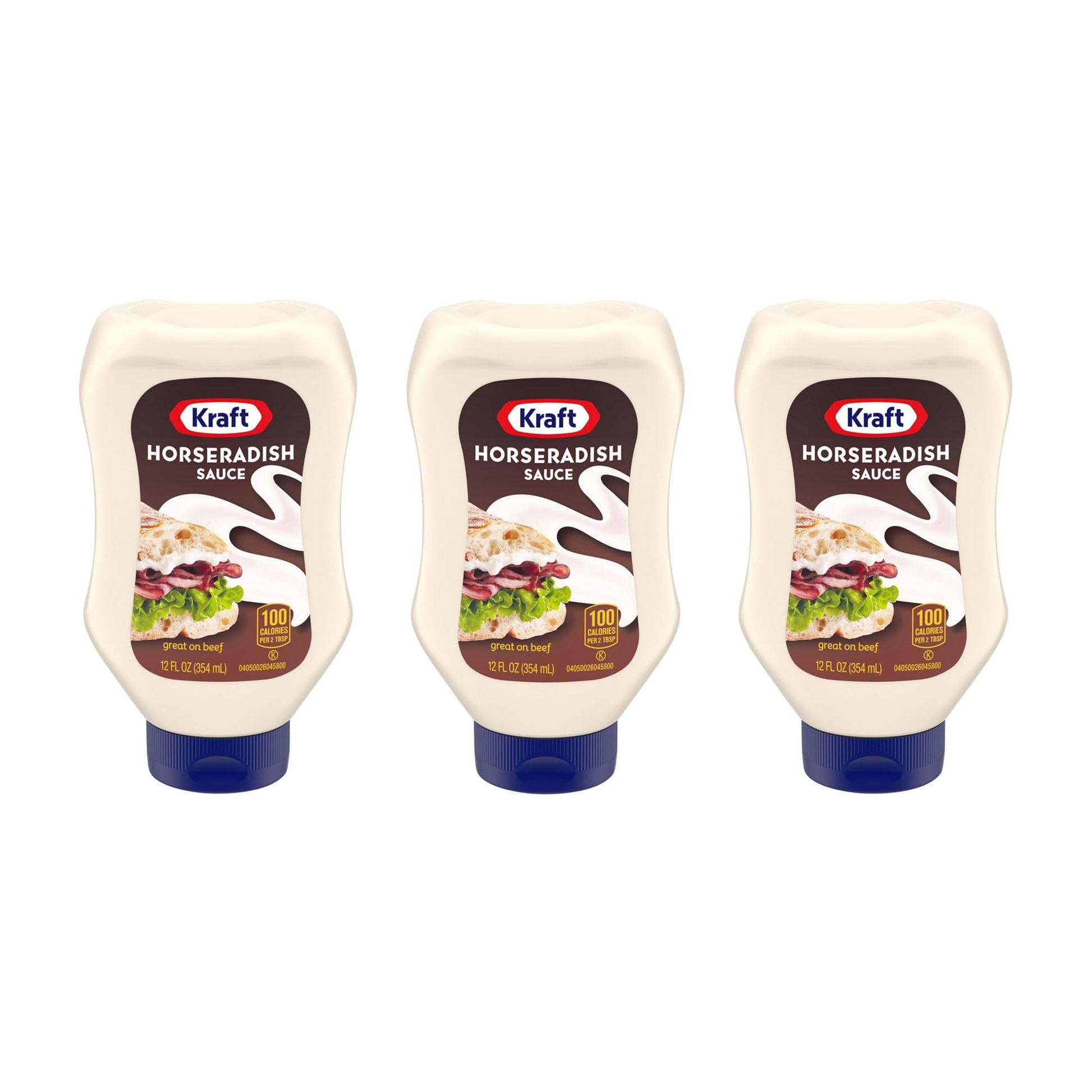 Kraft, Horseradish Sauce, 12oz Squeeze Bottle (Pack of 3)