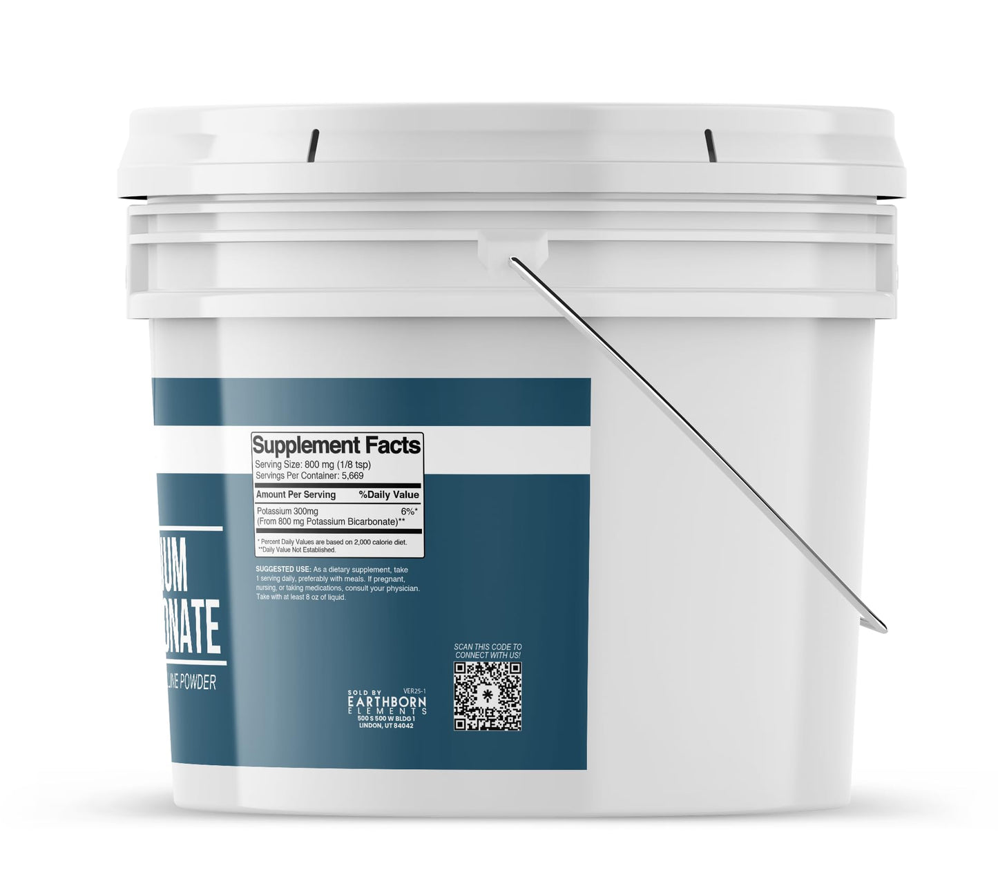 Earthborn Elements Potassium Bicarbonate for Wine, Cheese, Brewing - 1 Gallon, 9.84 lbs